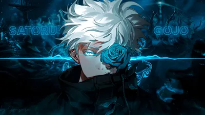 Epic Satoru Wallpaper Black/Dark Wallpaper 4K 1920x1080 Hd, Pc, Desktop, Wallpaper, Featuring, Satoru, Gojo, From, Anime, Jujutsu, Kaisen, Glowing, White, Gray, Ultrawide, Full HD
