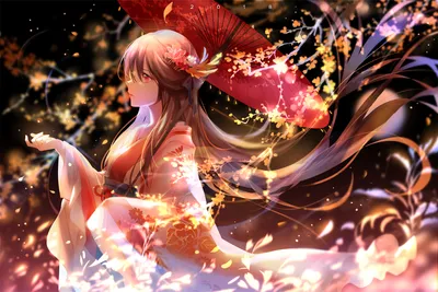 Anime Girl Long Hair Fantasy Wallpaper 4K 1920x1280 Hd, Desktop, Wallpaper, Featuring, An, Anime, Girl, With, Long, Hair, Red, Umbrella, White, Landscape, Full HD