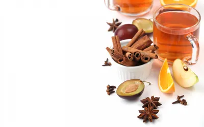 Food Tea Two Glass Space Wallpaper 4K 2560x1600 Food, Tea, Two, Glass, Mugs, Of, Spiced, Cinnamon, Sticks, Star, Anise, White, Ultrawide, QHD