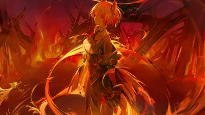 Fiammetta Arknights Video Game Games Wallpaper 4K 1920x1080 Fiammetta, (arknights), Video, Game, In, Swirling, Flames, And, Embers, Backlit, Red, Brown, Ultrawide, Full HD