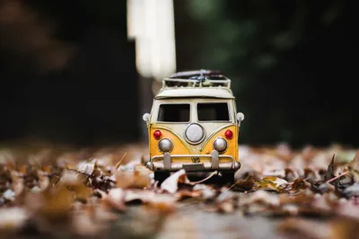 Serene Vibrant Wallpaper Abstract Wallpaper 4K 2048x1365 A, Vibrant, Yellow, Volkswagen, Van, Toy, Sits, Amid, Colorful, Fall, Leaves, Showcasing, White, Ultrawide, Full HD