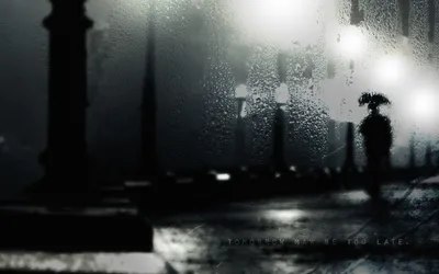 Moody Figure Umbrella Walking World Wallpaper 4K 2560x1600 A, Moody, Hd, Desktop, Wallpaper, Featuring, Figure, Umbrella, Walking, Rain, Illuminated, Streetlights, Gray, White, Ultrawide, QHD