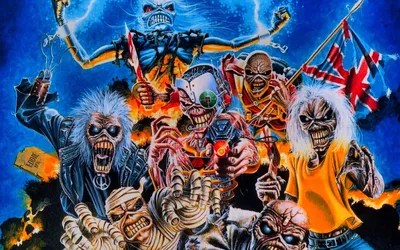 Vibrant Iconic Iron Maiden Abstract Wallpaper 4K 1920x1200 A, Vibrant, Hd, Desktop, Wallpaper, Featuring, Iconic, Iron, Maiden, Imagery, Showcasing, Various, Red, Orange, Ultrawide, Full HD