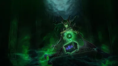 Dark Horned Sorceress Channels Green Black/Dark Wallpaper 4K 1920x1080 Dark, Horned, Sorceress, Channels, Green, Magic, From, A, Glowing, Orb, Shadowed, Forest, Gray, Brown, Ultrawide, Full HD