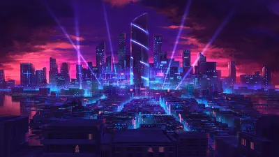 Vivid Neon Wallpaper World Wallpaper 4K 1920x1080 Hd, Pc, Desktop, Wallpaper, Neon-lit, Sci‑fi, Cityscape, Of, Buildings, Towering, Skyscrapers, Glowing, Brown, Ultrawide, Full HD