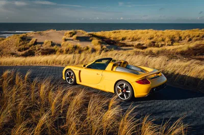 Misty Yellow Wallpaper Cars Wallpaper 4K 2048x1365 Yellow, Porsche, Carrera, Gt, Driving, On, A, Winding, Road, Through, Golden, Grass, Gray, Ultrawide, Full HD