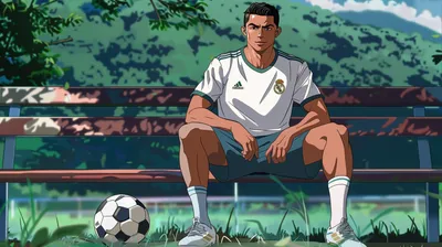 Dark Animated Wallpaper Nature Wallpaper 4K 2912x1632 Animated, Wallpaper, Featuring, A, Stylized, Soccer, Player, Resembling, Cristiano, Ronaldo, White, Jersey, Gray, Ultrawide, QHD