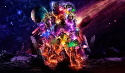 Vibrant Characters Wallpaper Abstract Wallpaper 4K 5600x3273 Hd, Desktop, Wallpaper, Featuring, Characters, From, The, Movie, Avengers, Endgame, Against, Cosmic, Brown, Ultrawide, 4k