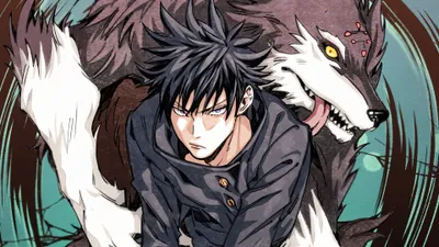 Anime Themed Megumi Fushiguro Animals Wallpaper 4K 3840x2160 Anime-themed, 4k, Ultra, Hd, Desktop, Wallpaper, Featuring, Megumi, Fushiguro, Jujutsu, Kaisen, Fierce, White, Gray, Ultrawide