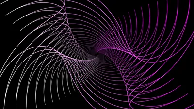 Abstract Fractal Design Twisting Gradient Black/Dark Wallpaper 4K 7680x4320 Abstract, Fractal, Design, Featuring, Twisting, Gradient, Lines, In, Shades, Purple, Black, Rendered, Ultrawide, 4k