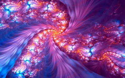 Purple Abstract Fractal Swirl Luminous Abstract Wallpaper 4K 1920x1200 Purple, Abstract, Fractal, Swirl, With, Luminous, Blue, And, Pink, Highlights, Rendered, Desktop, Brown, Ultrawide, Full HD