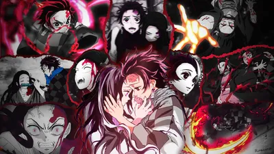 Moody Tanjiro Wallpaper Abstract Wallpaper 4K 1920x1080 Hd, Desktop, Wallpaper, Featuring, Tanjiro, Kamado, And, Nezuko, Anime, Demon, Slayer, Kimetsu, Black, White, Ultrawide, Full HD