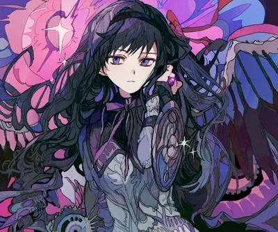 Vibrant Homura Wallpaper Abstract Wallpaper 4K 2365x1971 Homura, Akemi, By, Yadu, Nadu, Purple, Pink, White, Square, Full HD