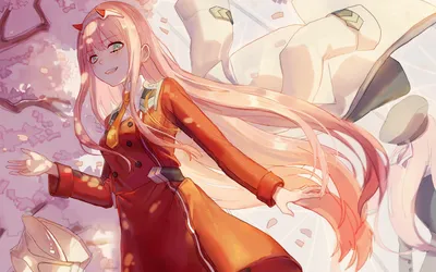 Zero Two Darling Franxx Anime Abstract Wallpaper 4K 1920x1200 Hd, Desktop, Wallpaper, Featuring, Zero, Two, From, (darling, Franxx), Anime, Series, Depicted, White, Ultrawide, Full HD
