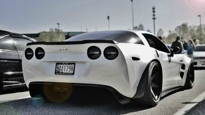 Chevrolet Corvette White Wallpaper 4K, Abstract category