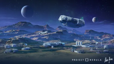 Project Nebula Colonization Elias Stern Space Wallpaper 4K 1920x1080 Project, Nebula, Colonization, By, Elias, Stern, Brown, Ultrawide, Full HD