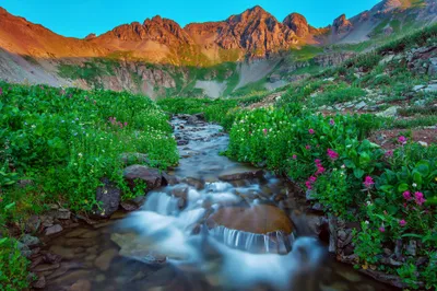 Dreamy Nature Wallpaper Nature Wallpaper 4K 2048x1365 Hd, Nature, Desktop, Wallpaper, Capturing, A, Clear, Mountain, Stream, Flowing, Through, Lush, Yellow, Pink, Ultrawide, Full HD