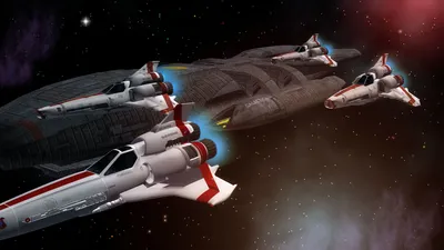 Sleek Battlestar Wallpaper Space Wallpaper 4K 1920x1080 Hd, Pc, Desktop, Wallpaper, Featuring, Battlestar, Galactica, (2003), Spaceships, Flying, Through, Gray, Ultrawide, Full HD