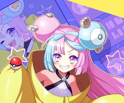 Calm Iono Wallpaper Abstract Wallpaper 4K 2001x1668 Iono, Pokémon, Scarlet, And, Violet, Pok, Mon, Pink, White, Brown, Square, Full HD