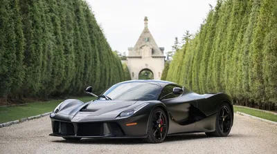 Sleek Black Laferrari Along Luxurious Cars Wallpaper 4K 1934x1080 A, Sleek, Black, Ferrari, Laferrari, Parked, Along, Luxurious, Path, Framed, Meticulously, Trimmed, White, Gray, Ultrawide, Full HD