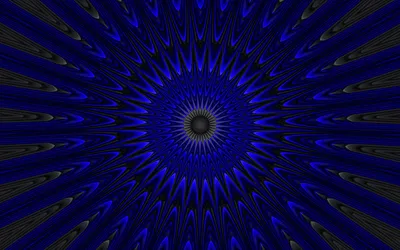 Abstract Blue Kaleidoscope Pattern Wallpaper 4K, Abstract category