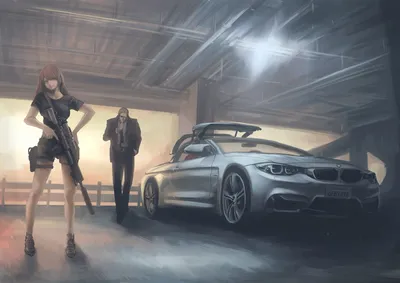 Sleek Dynamic Wallpaper Cars Wallpaper 4K 1920x1357 A, Dynamic, Anime, Scene, Featuring, Woman, With, Rifle, Man, Beside, Sleek, Silver, Gray, Landscape, Full HD
