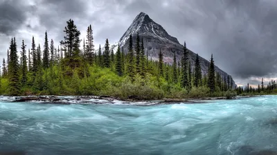 Dramatic Mountain Peak Nature Wallpaper 4K 1920x1080 Hd, Desktop, Wallpaper, Showcasing, A, Dramatic, Mountain, Peak, Rising, Behind, Vibrant, Green, Gray, Ultrawide, Full HD