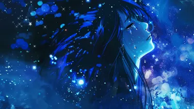 Bright Definition Wallpaper Space Wallpaper 4K 5824x3264 A, High-definition, Anime, Wallpaper, Featuring, Sad, Girl, Tears, Blue, Aesthetic, Capturing, Melancholic, Brown, Ultrawide, 4k