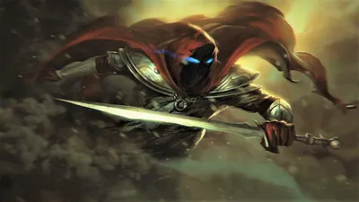 Fantasy Warrior Armor Hooded Fantasy Wallpaper 4K 1920x1080 A, Fantasy, Warrior, In, Armor, And, Hooded, Cape, Wields, Sword, Glowing, Blue, Gray, Pink, Ultrawide, Full HD