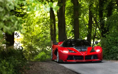 Golden Fxx Wallpaper Cars Wallpaper 4K 2048x1280 A, Striking, Ferrari, Fxx, K, Supercar, Glides, Along, Wooded, Path, Surrounded, Lush, Gray, Ultrawide, Full HD