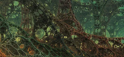 Misty Abstract Wallpaper Abstract Wallpaper 4K 2336x1080 Abstract, 3d, Green, Fractal, Cgi, Design, With, Intricate, Interconnected, Structures, Creating, Complex, Brown, Ultrawide, Full HD
