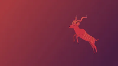 Ubuntu Stylized Orange Gazelle Gradient Gradients Wallpaper 4K 1920x1080 Hd, Ubuntu, Desktop, Wallpaper, Featuring, Stylized, Orange, Gazelle, Gradient, Purple, Brown, Ultrawide, Full HD