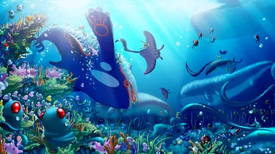 Serene Underwater Wallpaper Abstract Wallpaper 4K 1920x1080 Hd, Desktop, Wallpaper, Featuring, An, Underwater, Scene, With, Vibrant, Anime-style, Pok, Mon, White, Ultrawide, Full HD