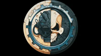 Mechanicus Emblem Warhammer 40k Games Wallpaper 4K 1920x1080 Hd, Desktop, Wallpaper, Featuring, The, Mechanicus, Emblem, From, Warhammer, 40k, Video, Game, Black, Brown, Ultrawide, Full HD