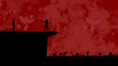 Serene Dark Wallpaper Black/Dark Wallpaper 4K 1920x1080 Dark, Zombie, Hd, Pc, Desktop, Wallpaper, Silhouetted, Reaching, Toward, Person, Rooftop, Above, Brown, Ultrawide, Full HD