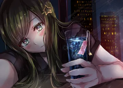 Vibrant Anime Wallpaper World Wallpaper 4K 1920x1371 Anime-style, Hd, Desktop, Wallpaper, Of, A, Girl, With, Tears, Her, Eyes, Holding, Black, Landscape, Full HD