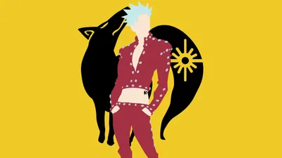 Ban Seven Deadly Sins Anime Minimal Wallpaper 4K 2000x1126 Hd, Desktop, Wallpaper, Of, Ban, From, The, Seven, Deadly, Sins, Anime, Featuring, Yellow, Black, Brown, Ultrawide, Full HD