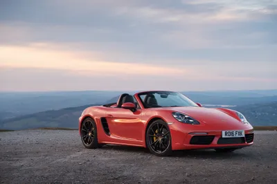 Sleek Red Wallpaper Cars Wallpaper 4K 4096x2726 Red, Porsche, Boxster, Sports, Car, Parked, On, A, Scenic, Overlook, Captured, Stunning, Gray, Ultrawide, 4k