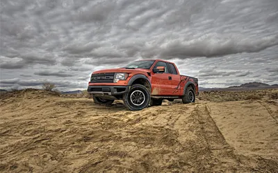 Orange Raptor Rugged Desert Terrain Nature Wallpaper 4K 2560x1600 Hd, Desktop, Wallpaper, Featuring, An, Orange, Ford, F-150, Raptor, Parked, Rugged, Desert, Gray, Ultrawide, QHD