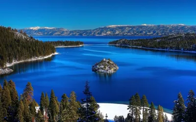 Moody Vibrant Wallpaper Nature Wallpaper 4K 2560x1600 Hd, Pc, Desktop, Wallpaper, Featuring, The, Vibrant, Blue, Waters, Lake, Tahoe, Surrounded, Red, White, Ultrawide, QHD