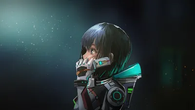 Radiant Definition Wallpaper Space Wallpaper 4K 1920x1080 A, High-definition, Desktop, Wallpaper, Featuring, An, Anime-style, Astronaut, Dark, Hair, Wearing, Futuristic, Gray, Brown, Ultrawide, Full HD
