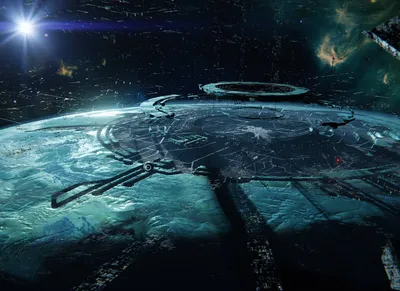 Sleek Futuristic Wallpaper Space Wallpaper 4K 1920x1396 Hd, Desktop, Wallpaper, Of, A, Futuristic, Sci‑fi, Scene, Depicting, Large, Spaceship, Orbiting, Gray, Landscape, Full HD