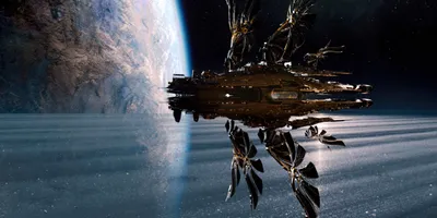 Epic Movie Wallpaper Space Wallpaper 4K 2400x1200 A, Stunning, Hd, Wallpaper, From, The, Movie, Jupiter, Ascending, Featuring, Futuristic, Spacecraft, Gray, White, Ultrawide, Full HD