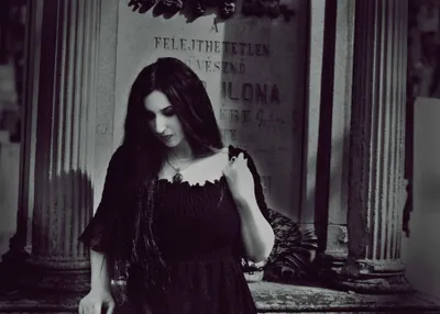 Dark Gothic Portrait Lone Woman Black/Dark Wallpaper 4K 3630x2592 Dark, Gothic, Portrait, Of, A, Lone, Woman, In, Black, Dress, Ornate, Columns, Gray, Landscape, QHD