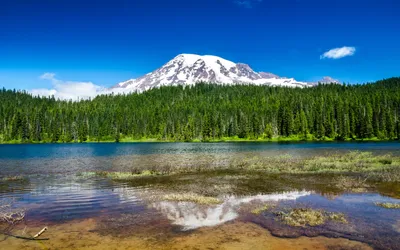 Serene Mountain Landscape Snowy Nature Wallpaper 4K 2560x1600 Hd, Desktop, Wallpaper, Showing, A, Serene, Mountain, Landscape, Snowy, Peak, Lush, Green, Red, Ultrawide, QHD
