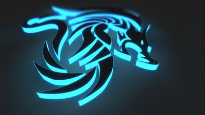Vivid Abstract Wallpaper Black/Dark Wallpaper 4K 1920x1080 Abstract, 3d, Cgi, Wolf, Glowing, In, Blue, Against, Dark, Black, Creating, Striking, Pink, Yellow, Ultrawide, Full HD