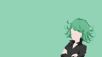 Minimalist Anime Tatsumaki Minimal Wallpaper 4K 2560x1440 Minimalist, Hd, Anime, Desktop, Wallpaper, Featuring, Tatsumaki, From, One-punch, Man, Short, Green, Gray, Ultrawide, QHD
