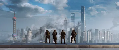 Sleek Battlefield Wallpaper World Wallpaper 4K 6400x2700 4k, Ultra, Hd, Battlefield, 4, Pc, Wallpaper, Four, Soldiers, Stand, Rooftop, Edge, Gray, Ultrawide