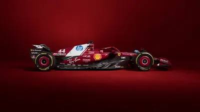 Epic Side Wallpaper Cars Wallpaper 4K 3840x2160 Side, View, Of, A, Red, Ferrari, Sf-25, F1, Car, Against, Matching, Captured, Brown, Ultrawide, 4k