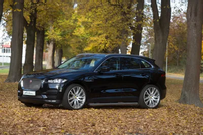 Sleek Black Jaguar Pace Suv Nature Wallpaper 4K 4096x2731 Hd, Desktop, Wallpaper, Featuring, A, Sleek, Black, Jaguar, F-pace, Suv, Parked, Serene, Brown, Gray, Landscape, 4k